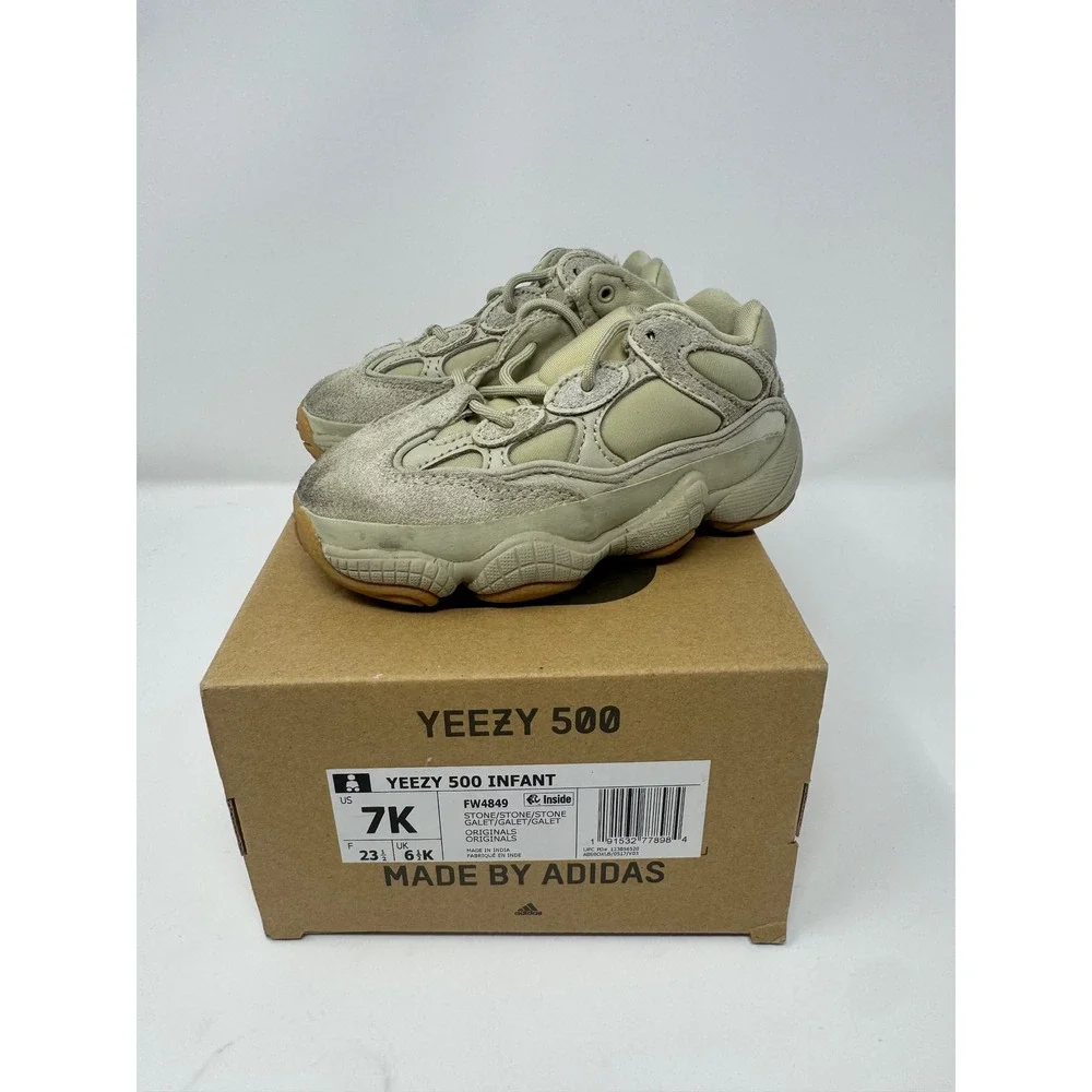 Adidas Yeezy 500 Infant Stone Tan Suede Sneakers FW4849 Size 7K
