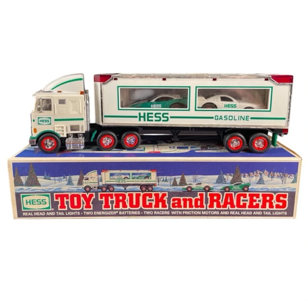 Vintage Hess 1997 Toy Truck and Racers collectible new in box