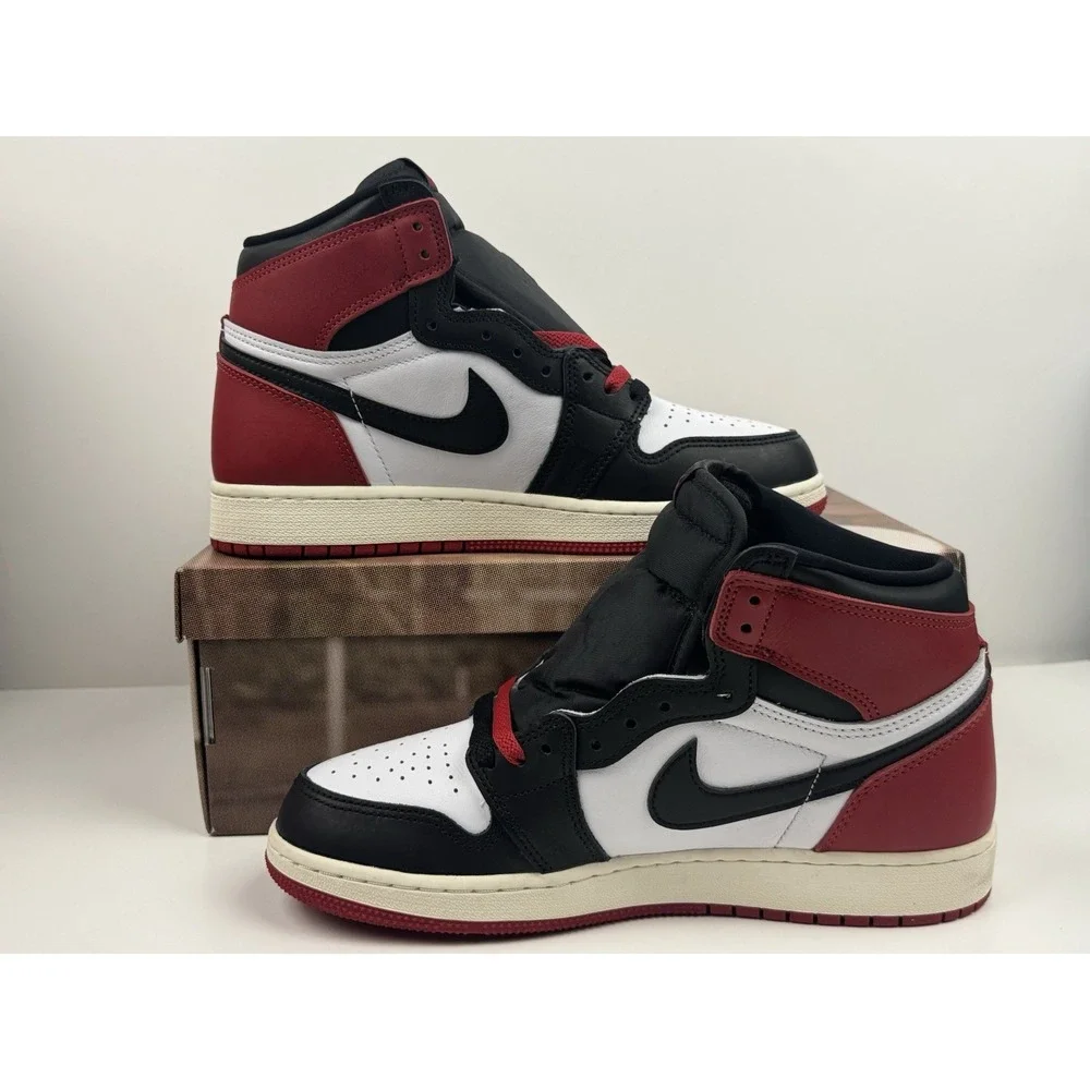 Jordan 1 High Black Toe Reimagined - GS Size 7Y Red/Black (FD1437-106)