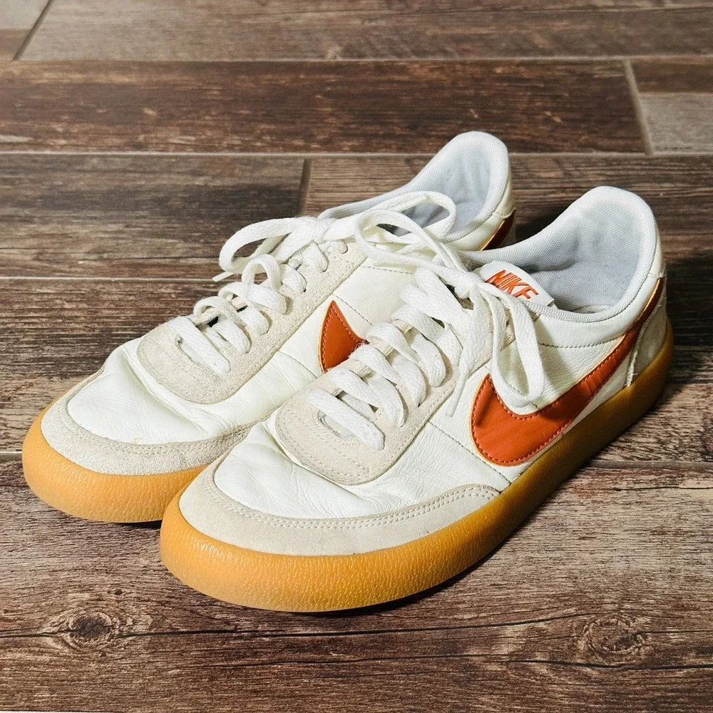 Nike Killshot 2 Sneakers Shoes Mens 9 White Desert Orange Leather Gum Soles