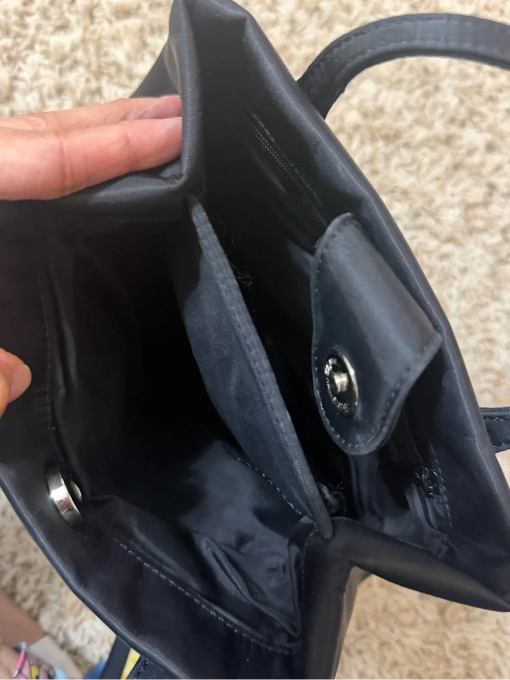 Nine West Black Shoulder Tote with Slim Straps
