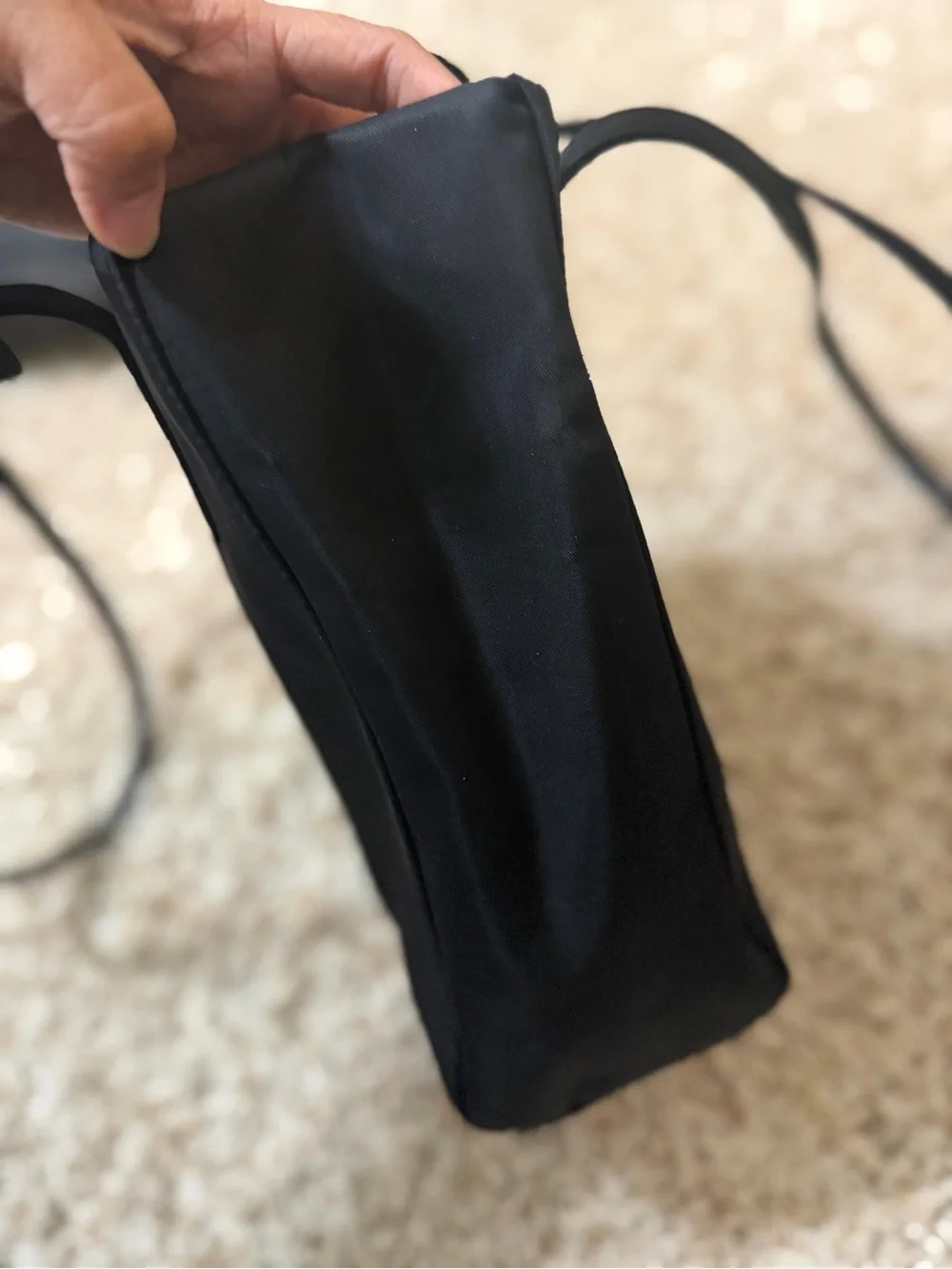 Nine West Black Shoulder Tote with Slim Straps