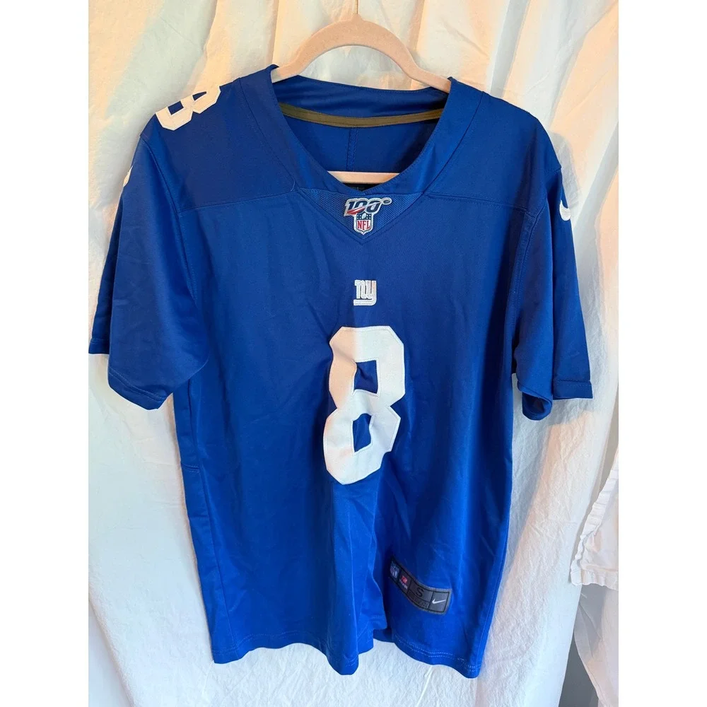 Nike‎ NFL New York Giants Daniel Jones 8 Jersey Blue Mens Small NFL 100th Season