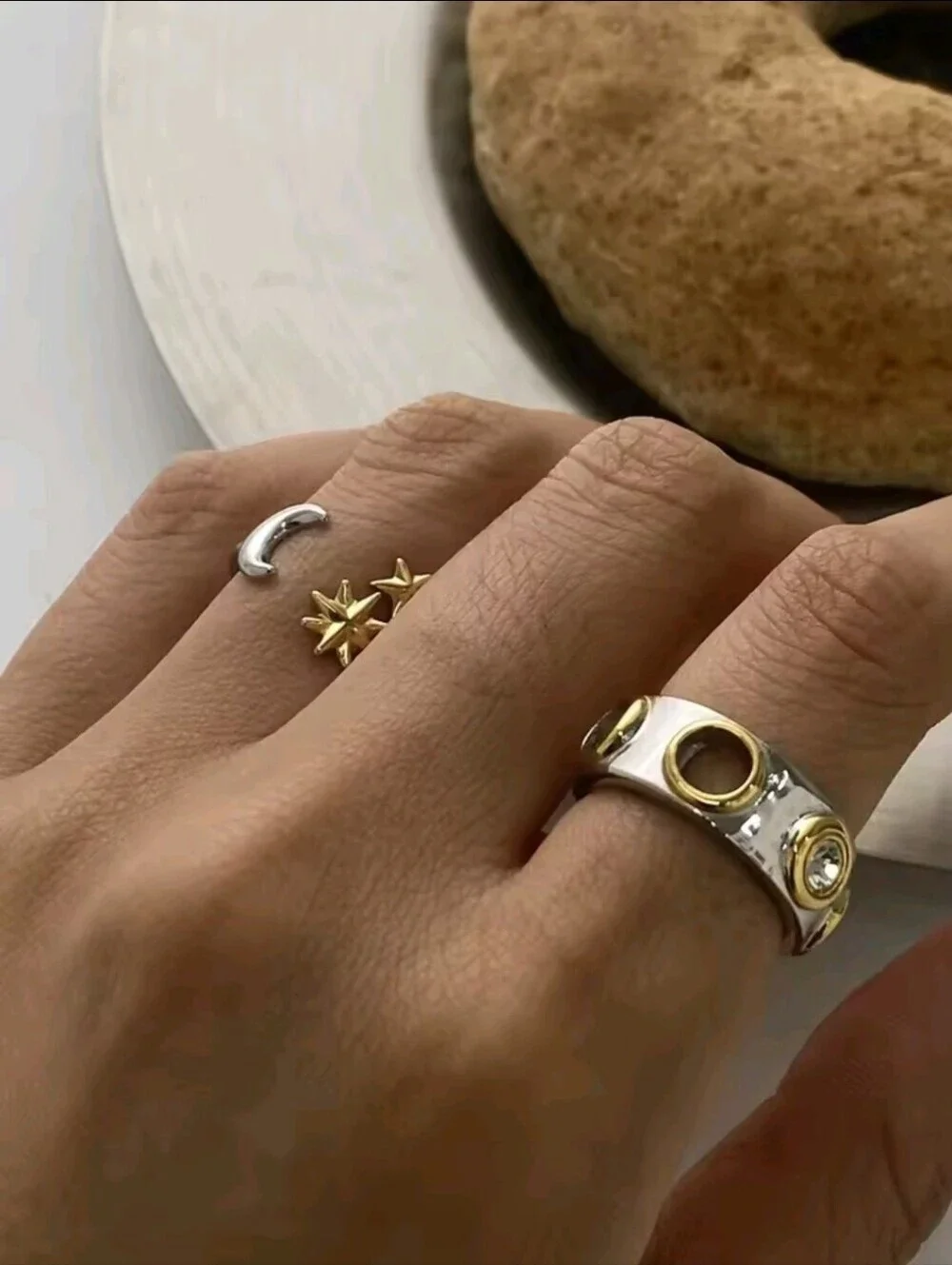 Anthropologie chunky silver