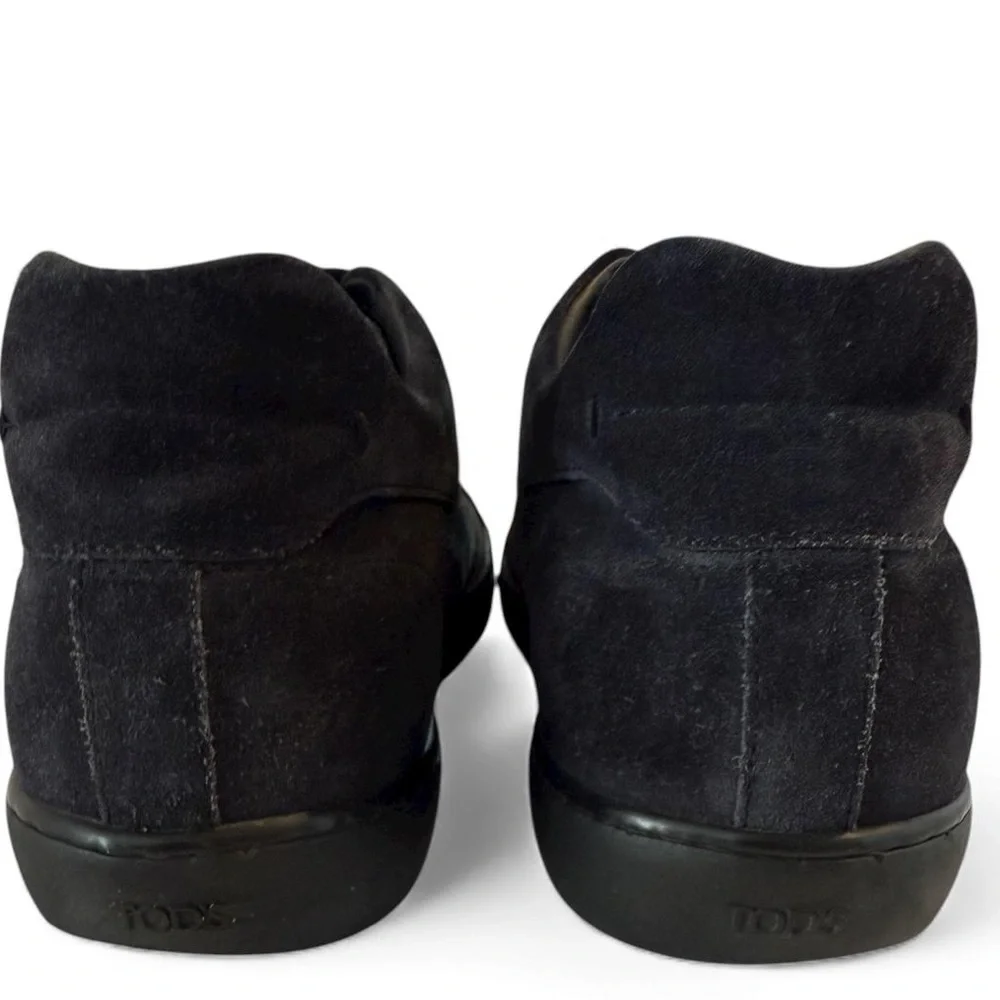 Luxury Tods Suede Leather Casual Shoe‎ Black Lace Up Sporty Size 11.5