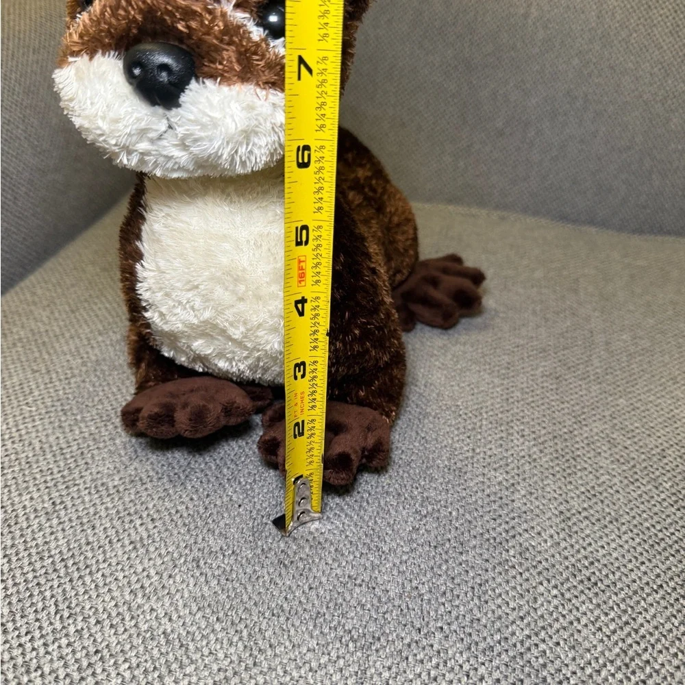 Adorable Brown and Cream Otter Plush for Small Pets