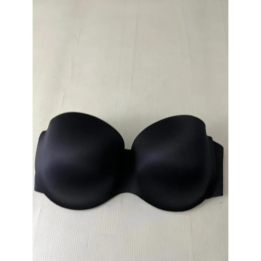 Maidenform Strapless Bra Women‎ 34D Black Convertible Underwire Missing Strap
