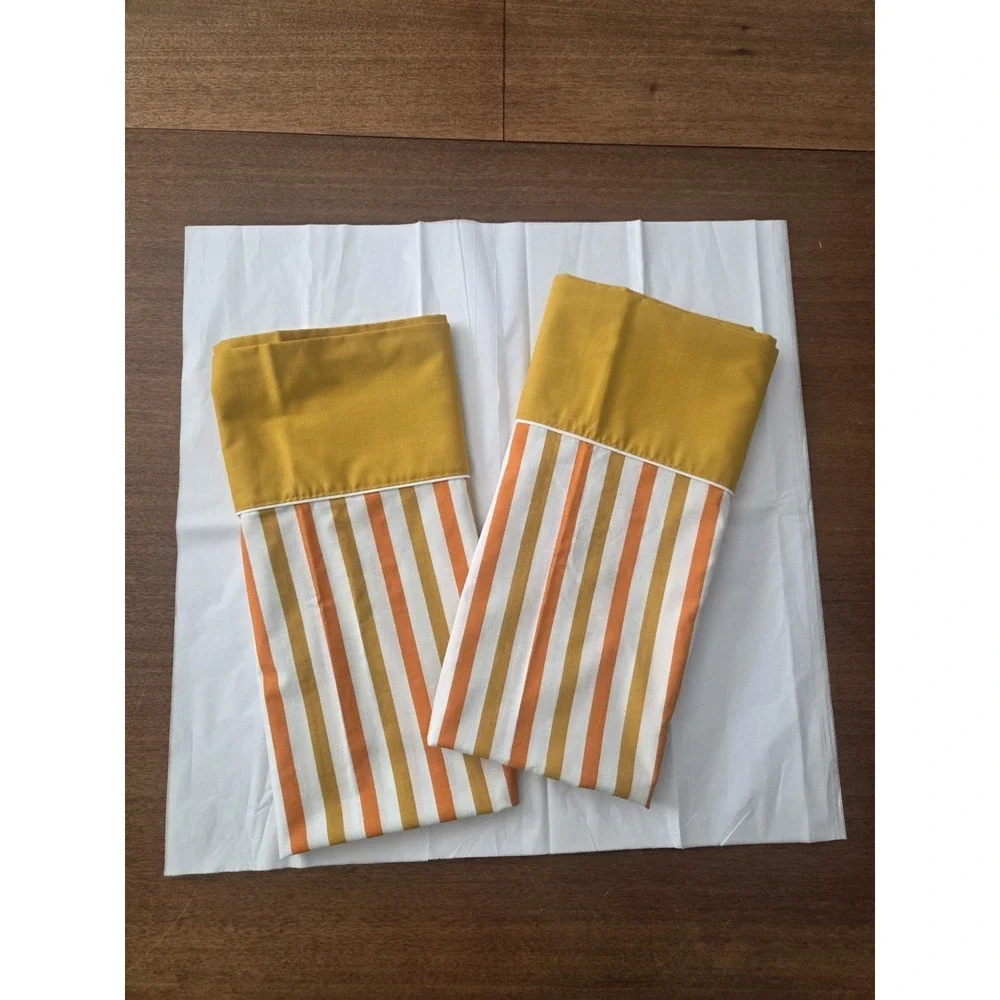 Groovy Mcm Pillow Cases Fashion Manor Penn Prest Muslin Striped Penneys Set‎ Two