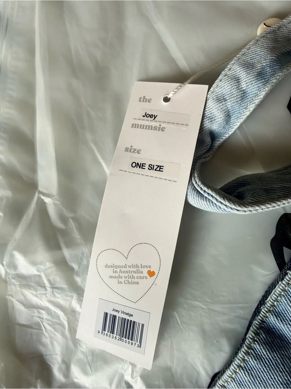 The Joey Light Blue Denim Waist Bag by the mumsie