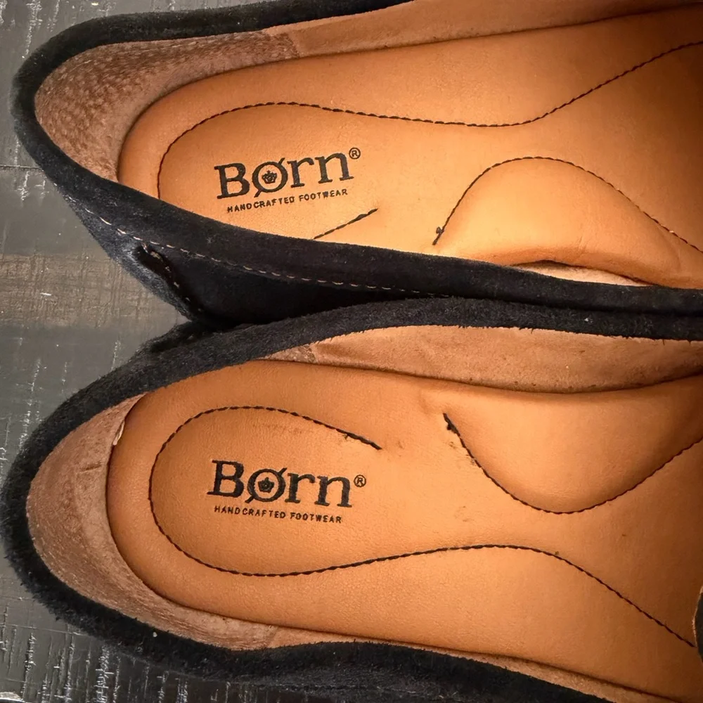 Born black suede loafers‎ size 9 loafers work office casual comfort preppy