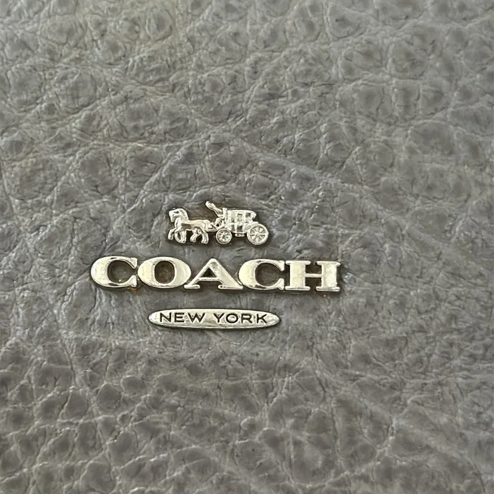 Coach Faye Leather Suede Crossbody Bag with Silver Chain Style F22349