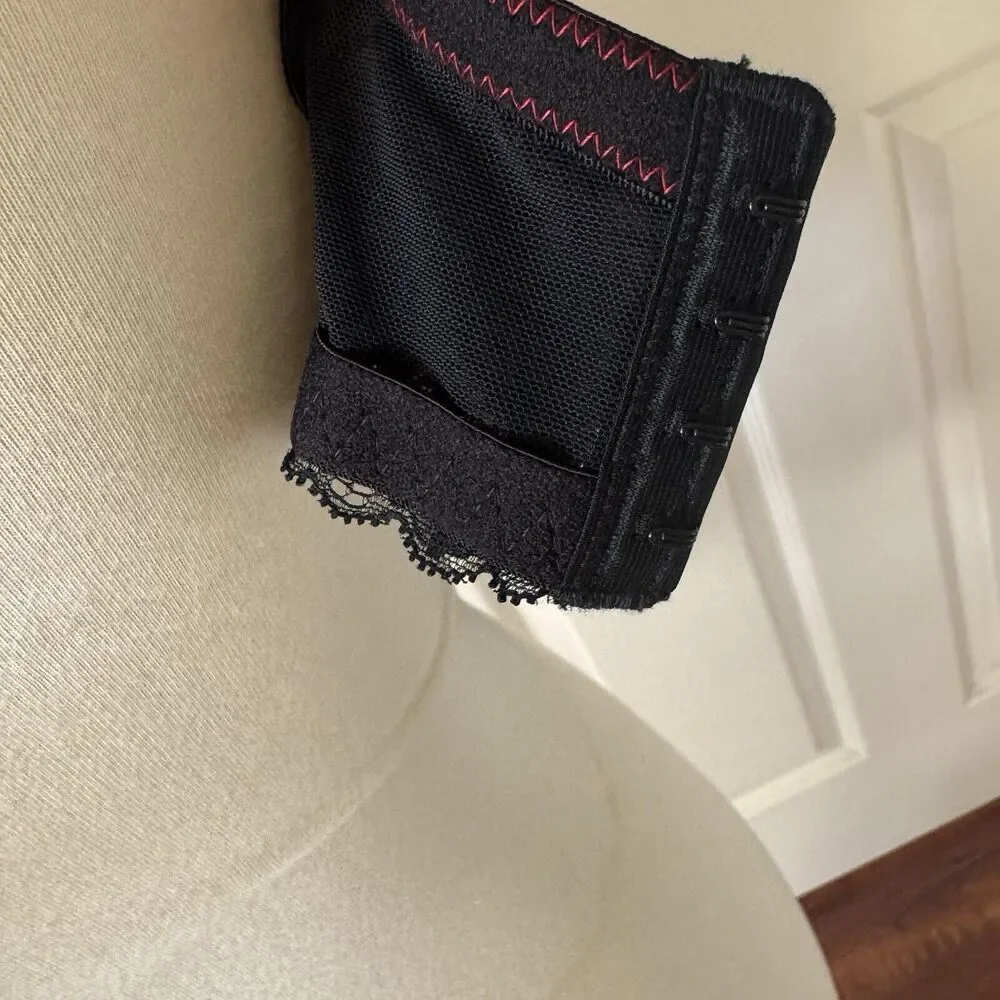 Adore Me Womens Bra Plus 42H Sexy Love Date Night Black Lace‎ Intimate Red