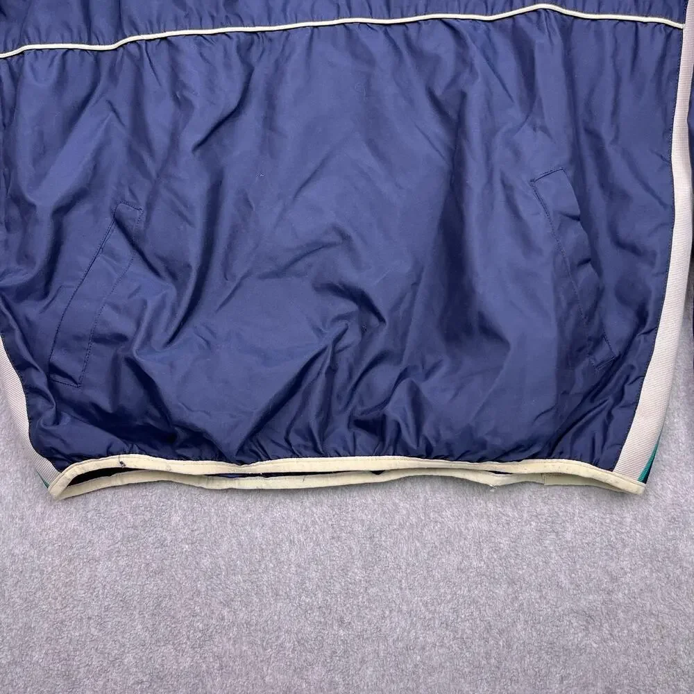 VTG Seattle‎ Mariners Majestic Pullover Jacket Windbreaker XL Blue 1/4 Zip MLB