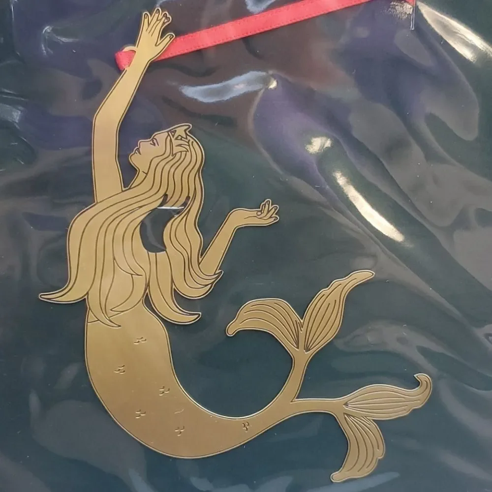 Starbucks Brass Mermaid Ornament Bookmark NWT