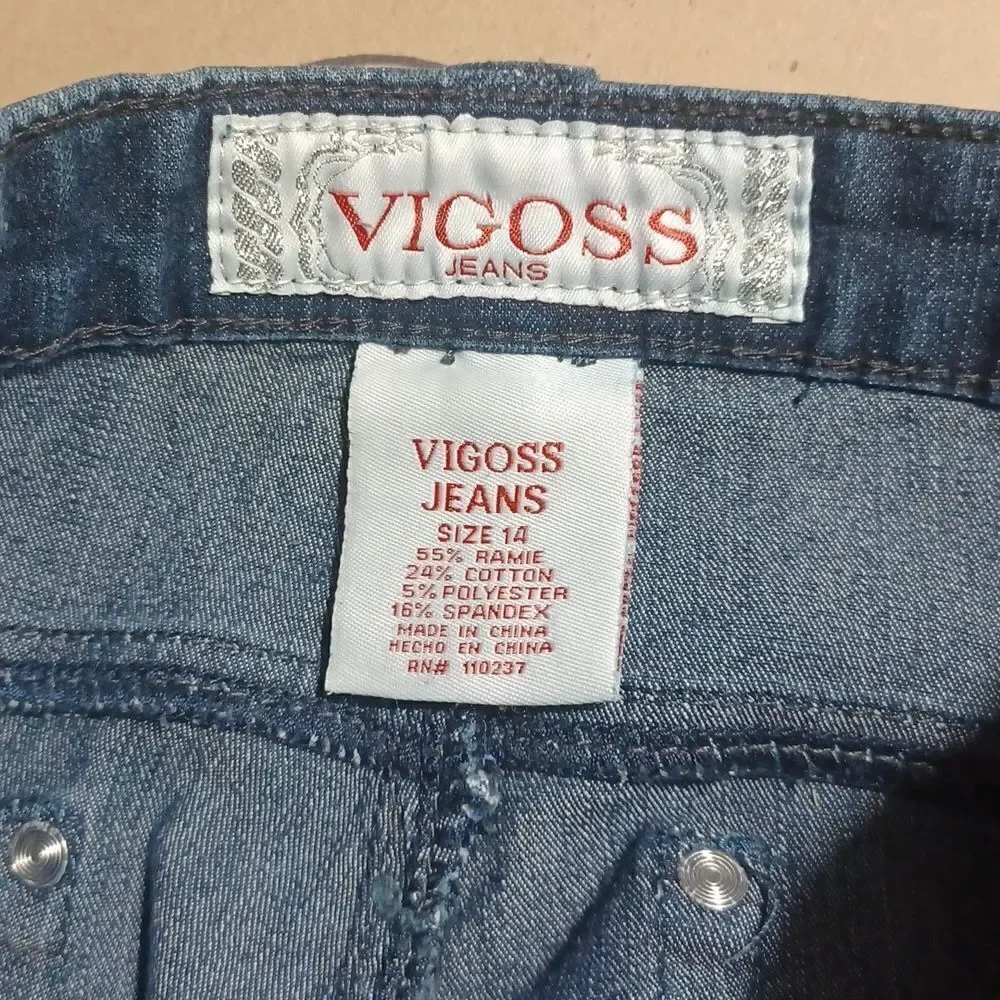 407916....Vigoss Skinny Jeans Juniors Size 14, W25