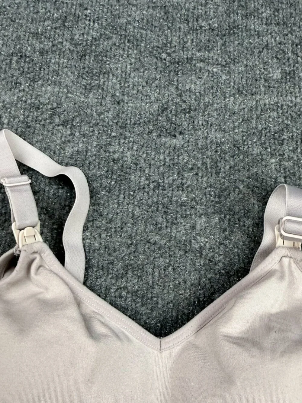 Auden Nursing Bra XS Lightly Lined Seamless Wirefree Clip Down Maternity Gray