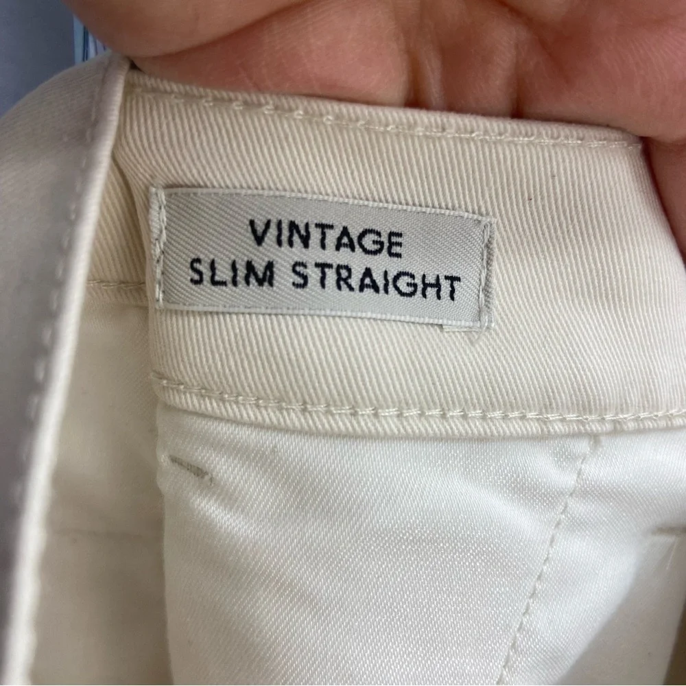 NWT J.Crew Vintage Slim Straight Chino Pants in Natural / Ivory‎ Size 30