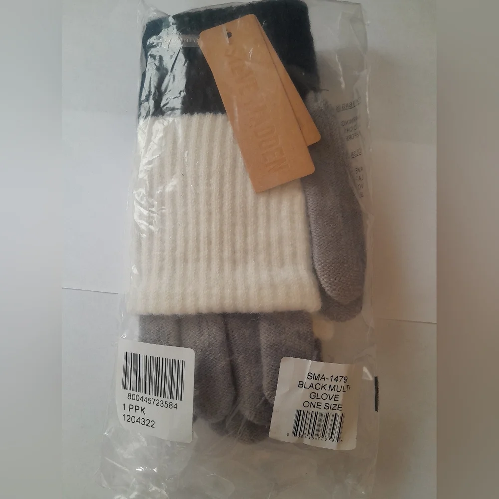 New Steve Madden Color Block Long Cuff Magic Gloves NWT (Touch Screen Cap..)