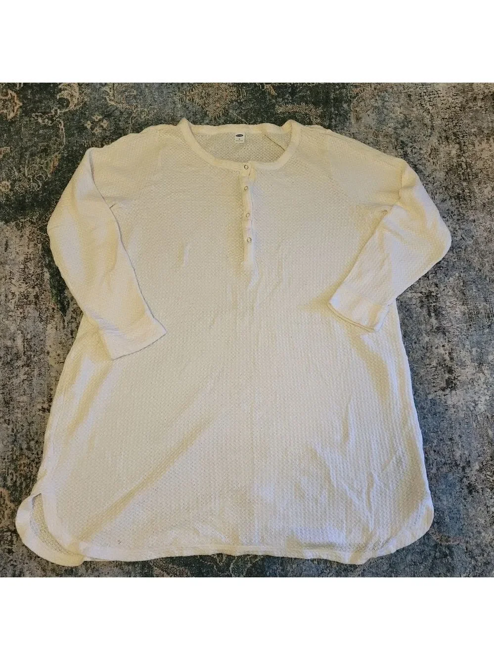 Old Navy Cream Long Sleeve Pajama Gown Size XL