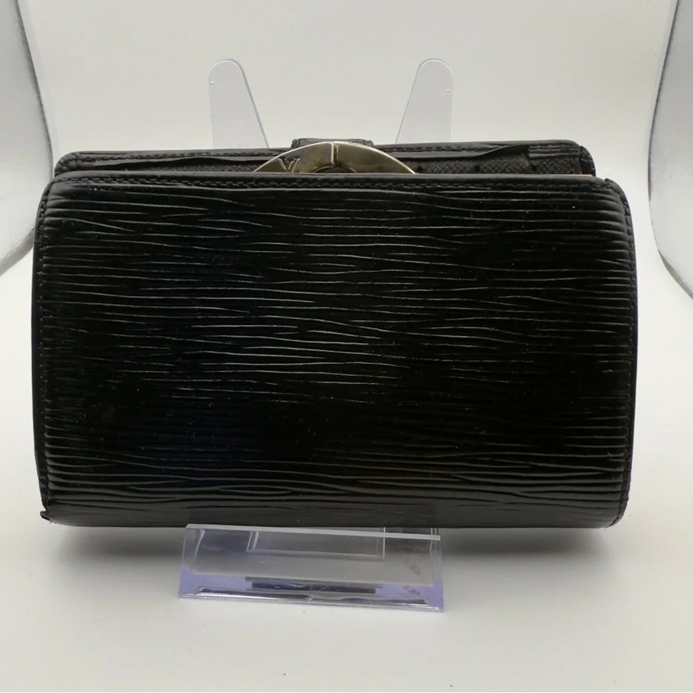 Louis Vuitton Black Epi Leather French Purse Wallet Gold | Women’s | Used |