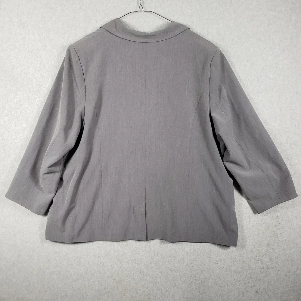 Avenue Plus Size 30/32 Grey Blazer Jacket Two Button Professional Workwear‎
