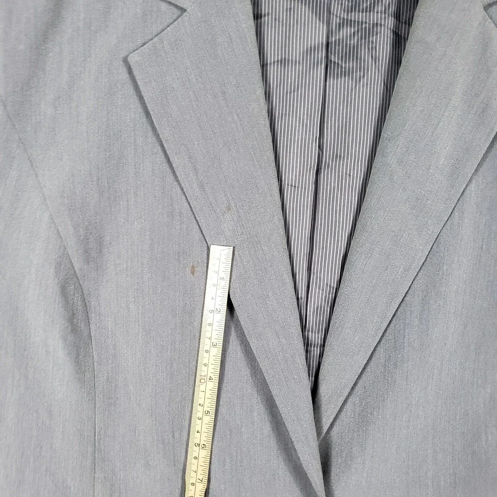 Avenue Plus Size 30/32 Grey Blazer Jacket Two Button Professional Workwear‎