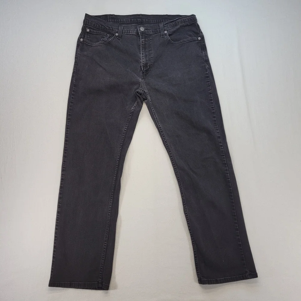 Levi's 559 Relaxed Straight Jeans‎ Mens 38x32 Black Mid Rise Dark Wash Denim