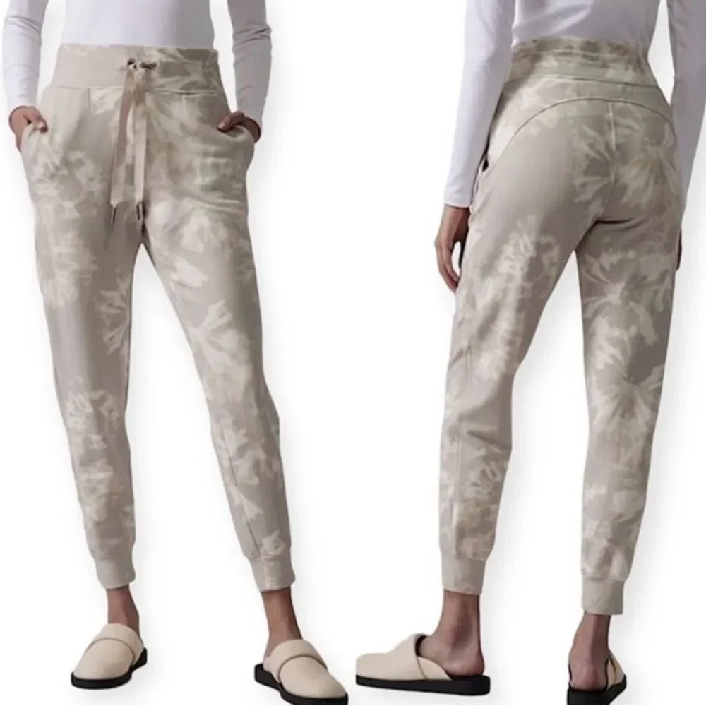Athleta Willow Abalone Grey Drawstring Waistband Balance Jogger Pants XS Soft
