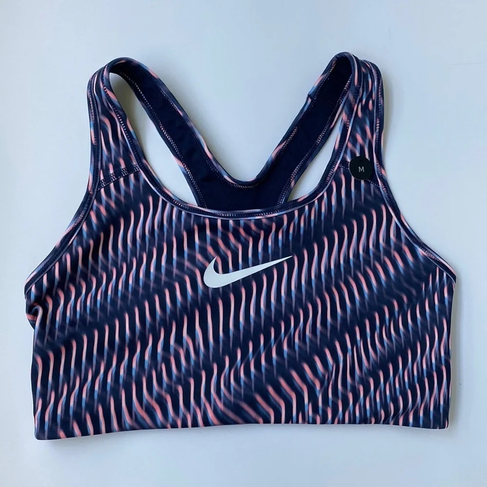 Nike Dri-Fit Racerback Sports Bra Swoosh Logo
