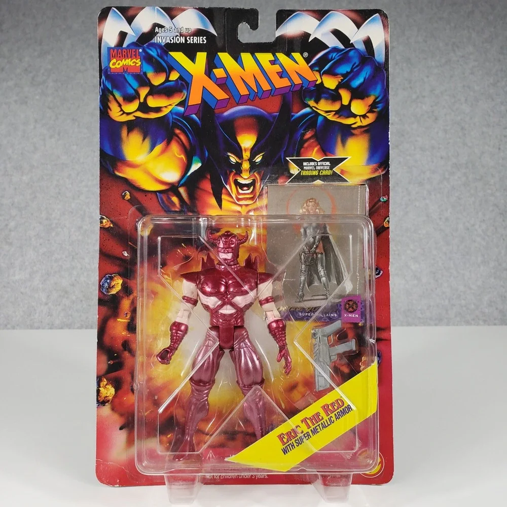 Vintage Toy Biz Marvel‎ X-Men Eric The Red Action Figure Metallic Armor 1995 New