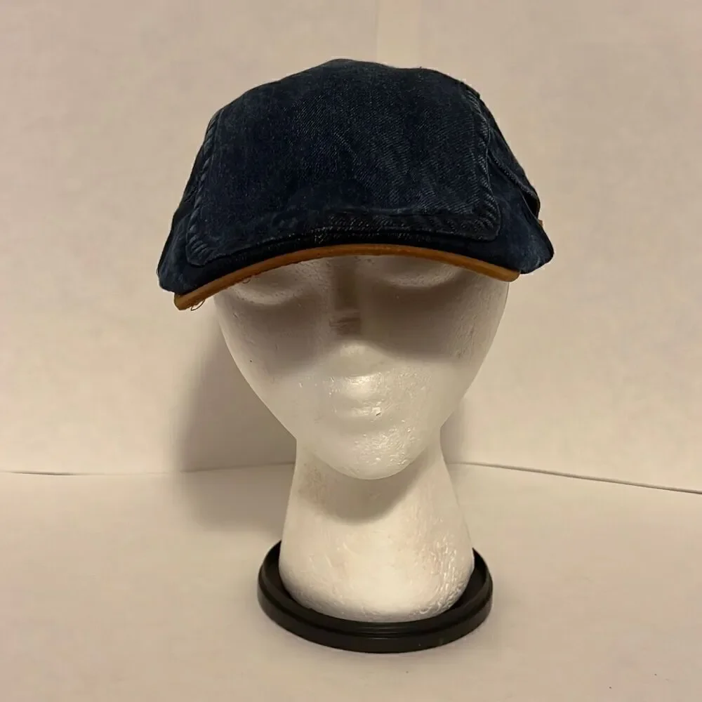 Kb Ethos Solid Cotton Gatsby Cap Mens Denim Hat Golf‎