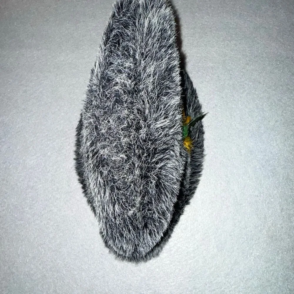 Vintage Dobbs Fifth Avenue Gray Fur Fedora Hat Feather Accent USA Made Size 7 1/