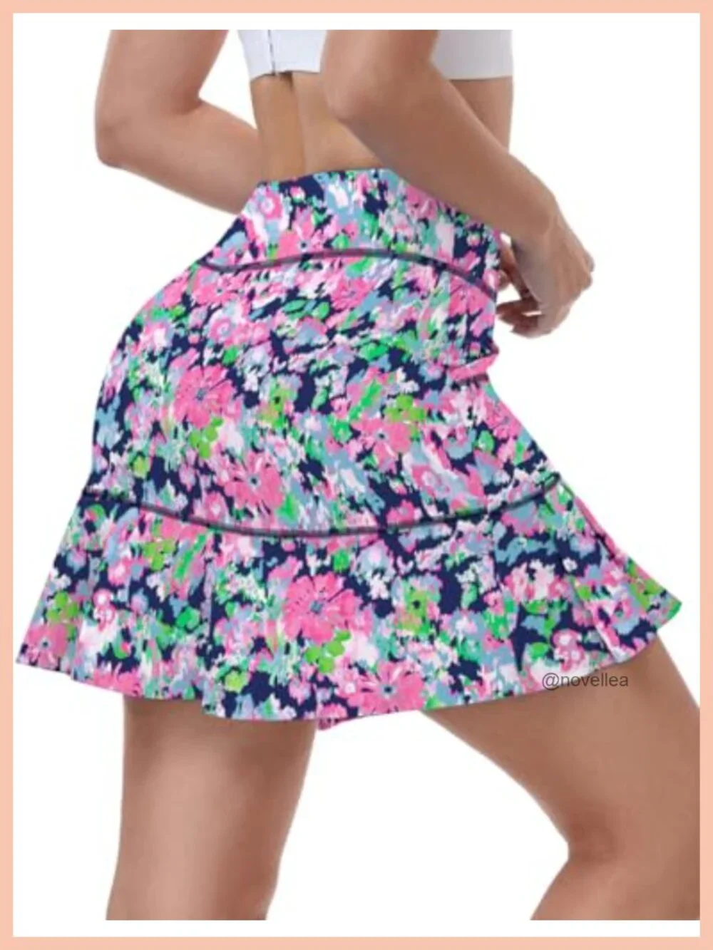 Pleated Tennis Skort with Pockets High Waist Athletic Golf Skirt
