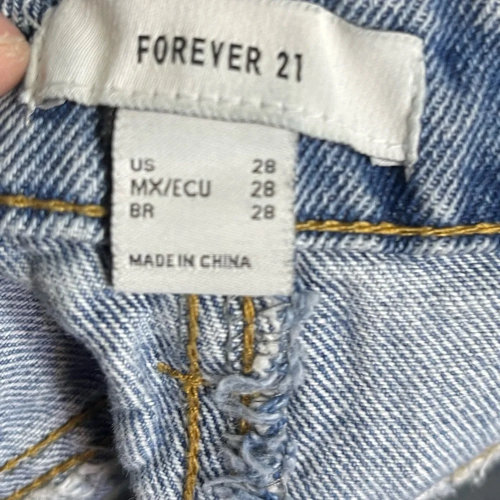 Forever 21 Blue Distressed Jean‎ Shorts