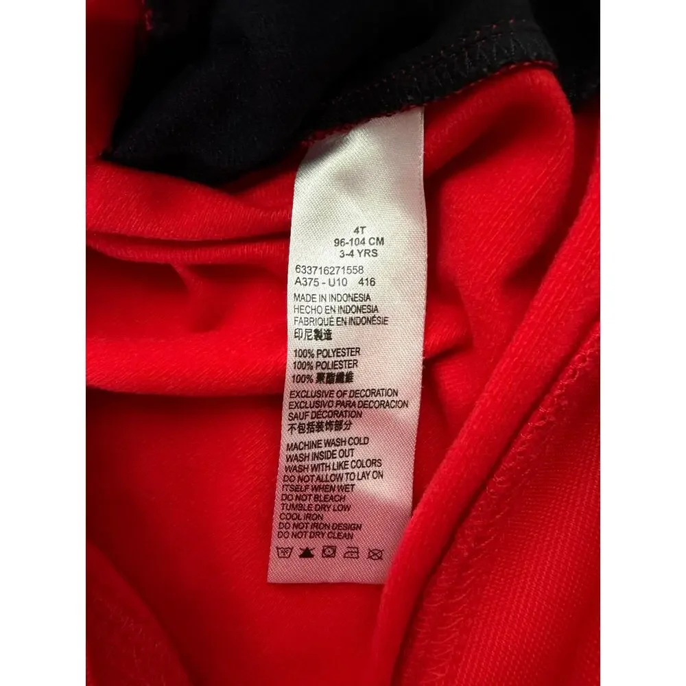 Nike Boys 4T Red Black Gray Colorblock Full-Zip Track Jacket