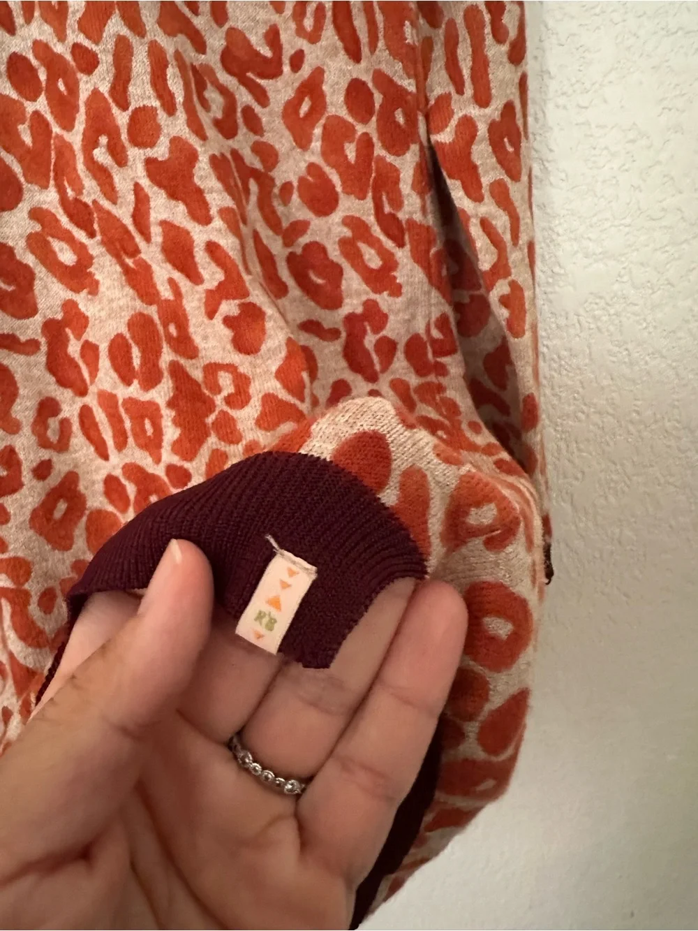 Scotch & Soda Girls Animal Print Knit Sweater Dress Brown/Orange/Gold Size 10
