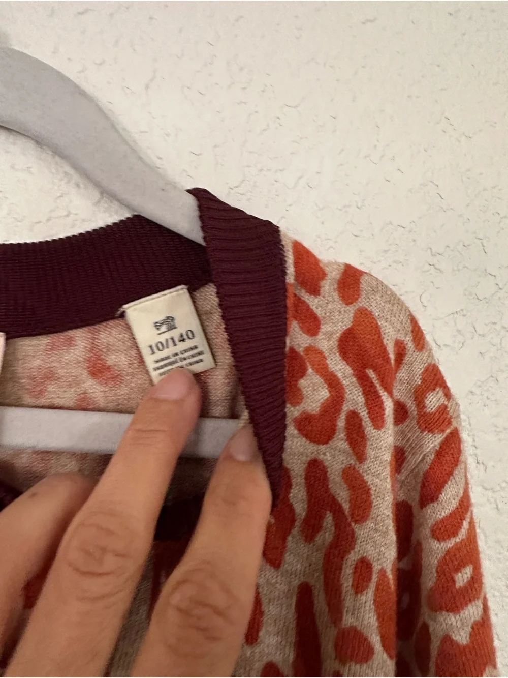 Scotch & Soda Girls Animal Print Knit Sweater Dress Brown/Orange/Gold Size 10