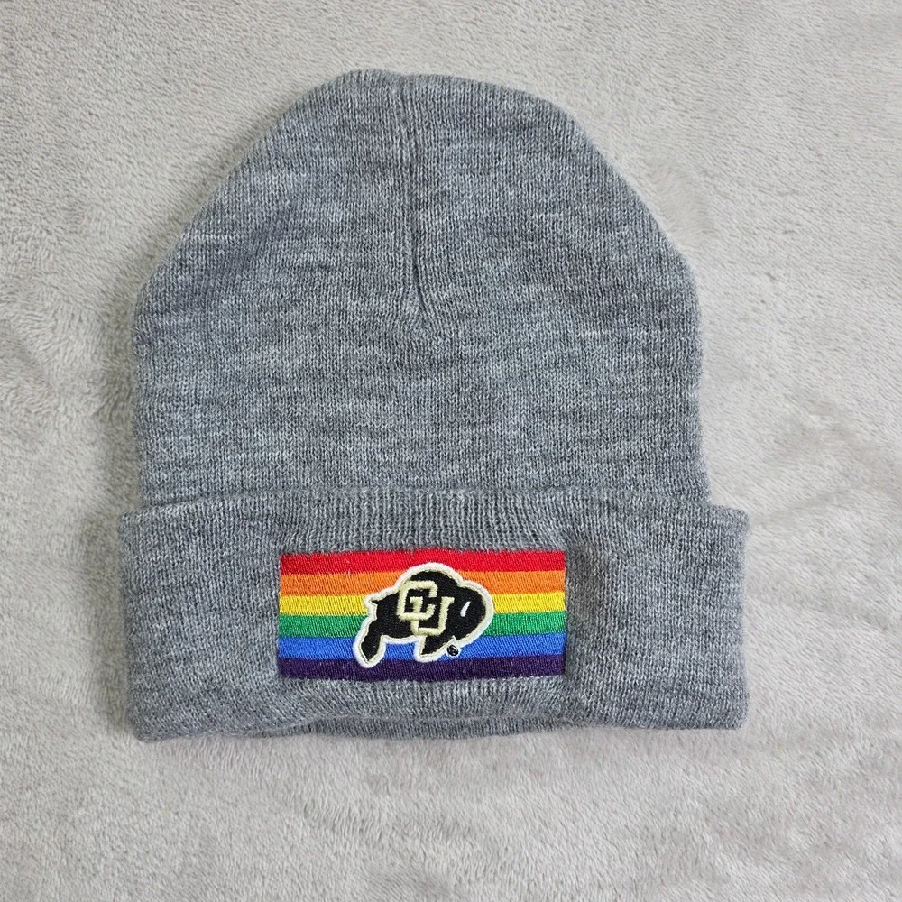 Colorado Buffaloes Hat Cap Mens Beanie Knit‎ Grey NCAA Football Buffs Winter