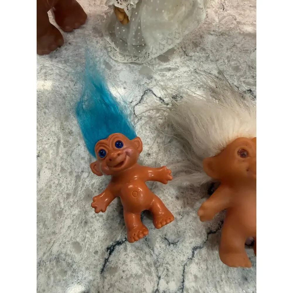 Large Collection of 18 Troll Dolls 1960s-1990s DAM Russ