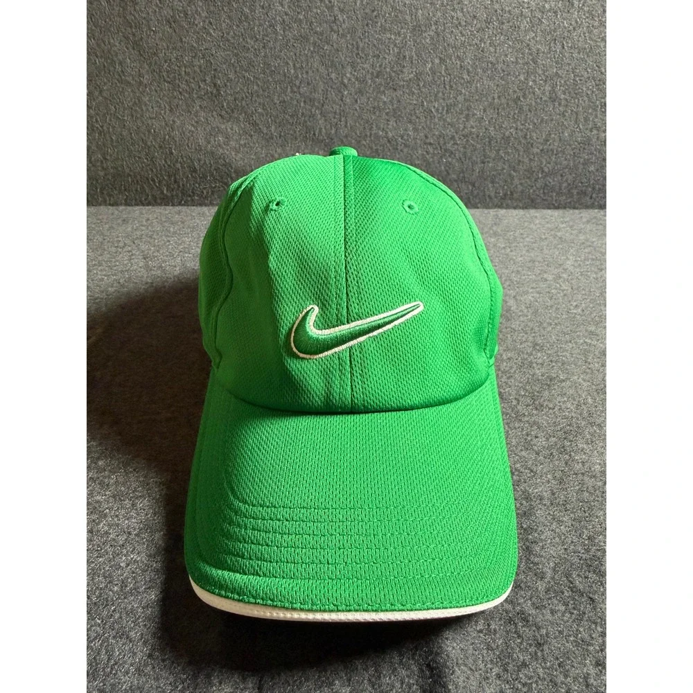 Nike Golf Dri-FIT Mesh Adjustable Hat Green Swoosh Logo Cap NWT