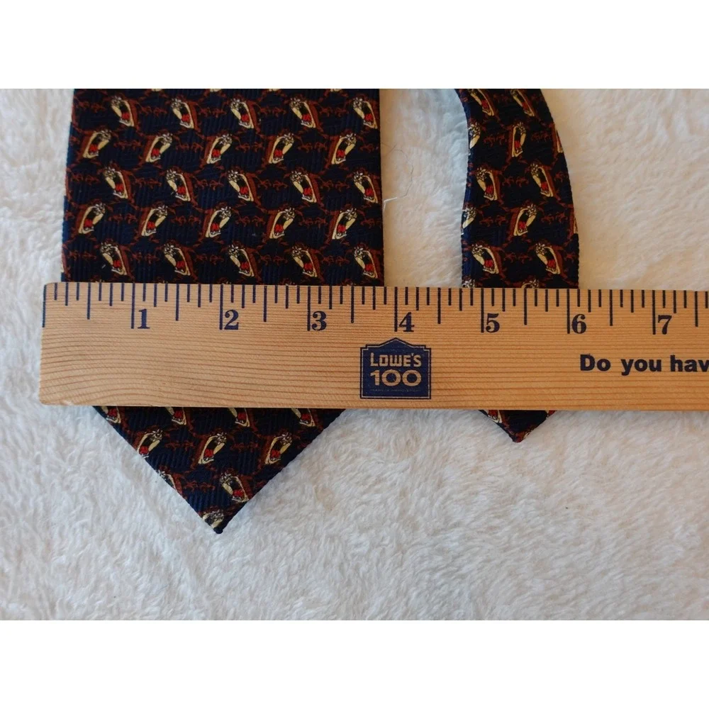 Vtg Y2K TAZ AOP Looney Tunes Tazmanian Devil Silk Neck Tie NWOT 2000 Warner Bros