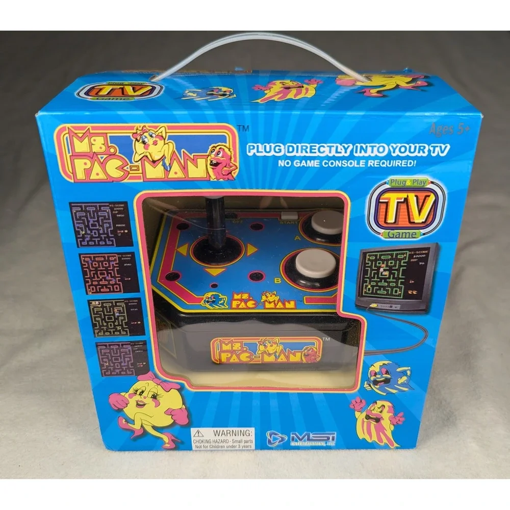 NEW MSI Entertainment Pacman‎ Plug & Play TV Arcade Joystick