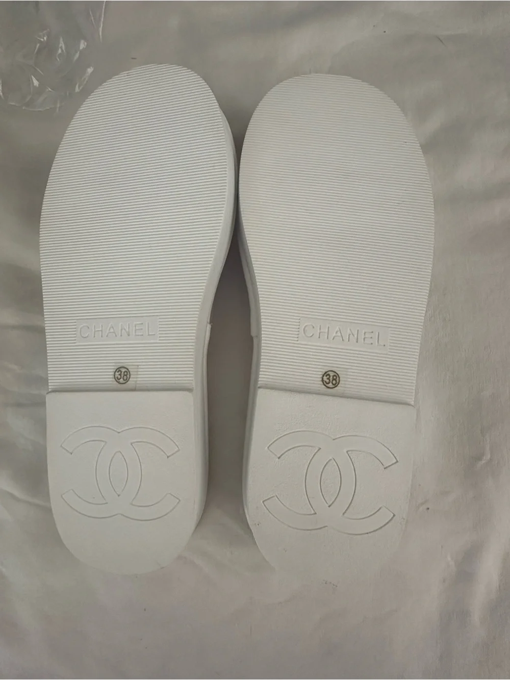 CHANEL accents leather brand