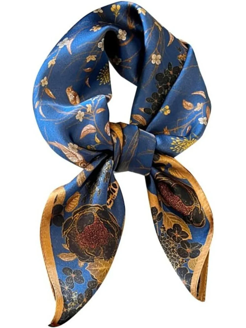 100% Pure Mulberry Silk Square Scarf - Luxurious 26