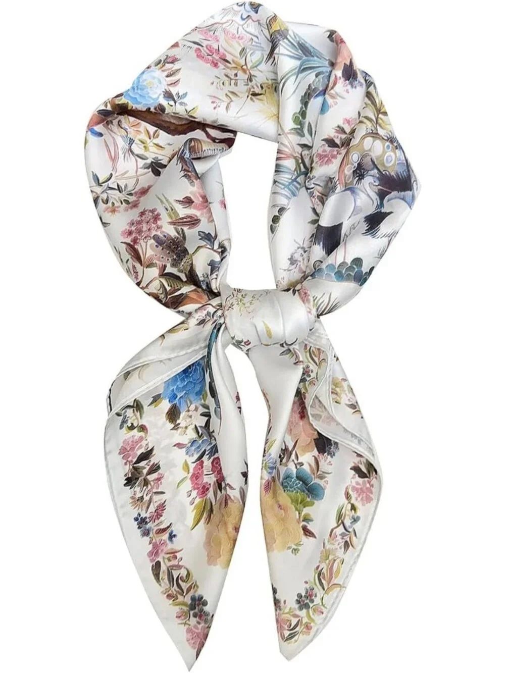 Luxurious 100% Pure Mulberry Silk Square Scarf for Women - Versatile Neck & Head
