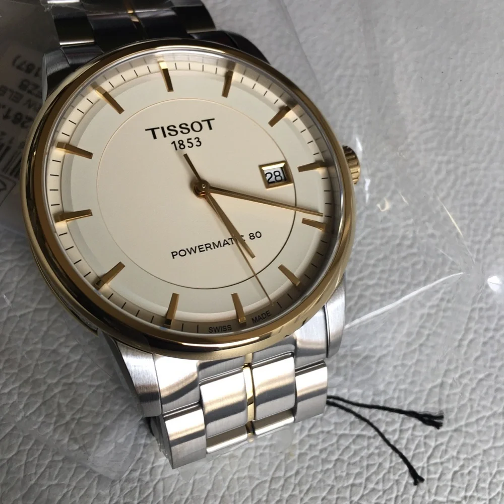 TISSOT Powermatic 80 Ivory Dial Men’s Watch T0864072226100