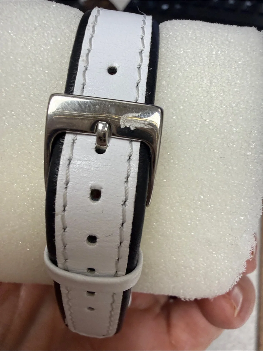 Lacoste West Virginia White Dial Silver-Tone Case Women's Watch with White Strap