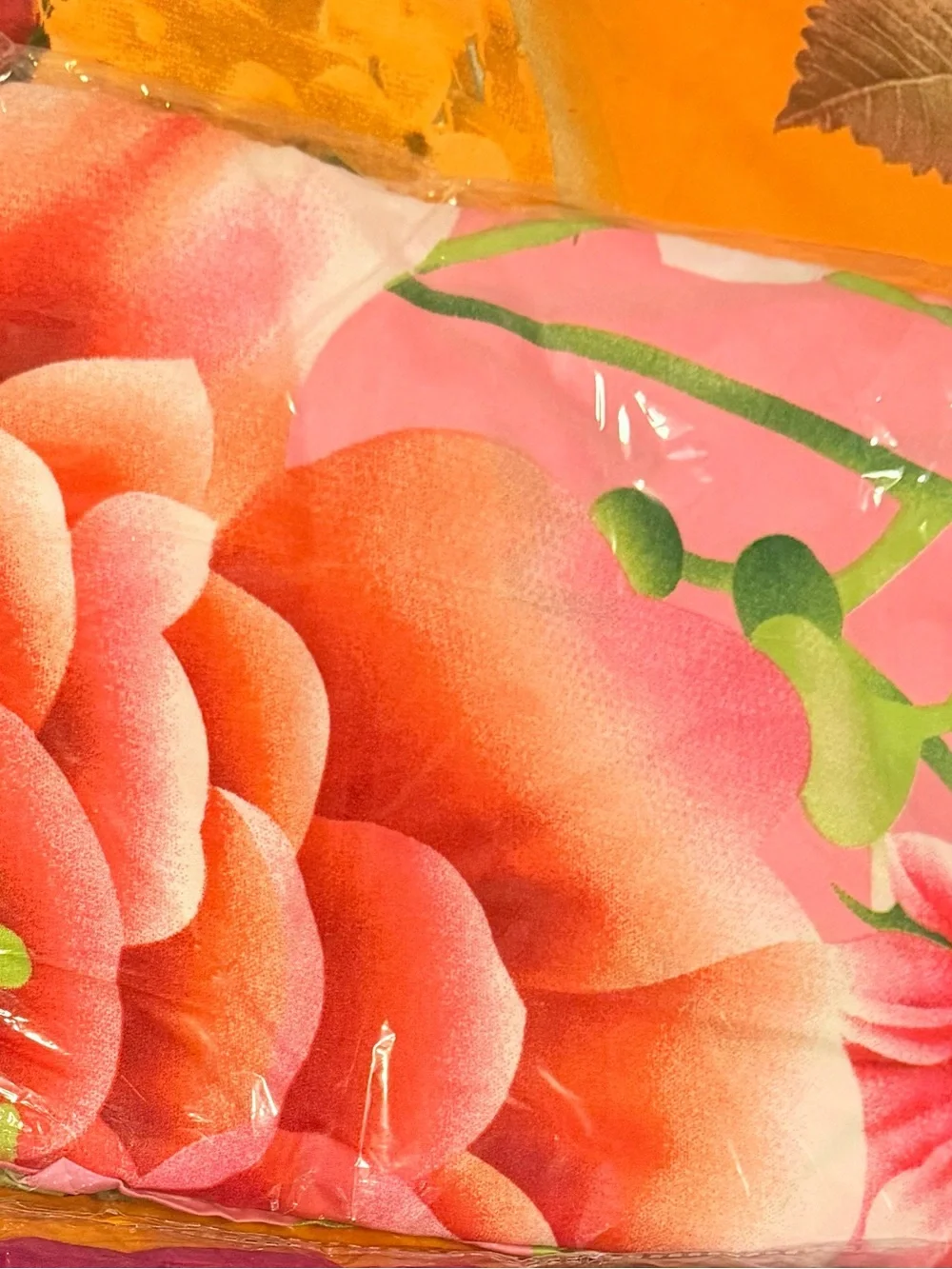 Pink Floral Party Tablecover - Home Party Supplies it doesn’t have a comforter