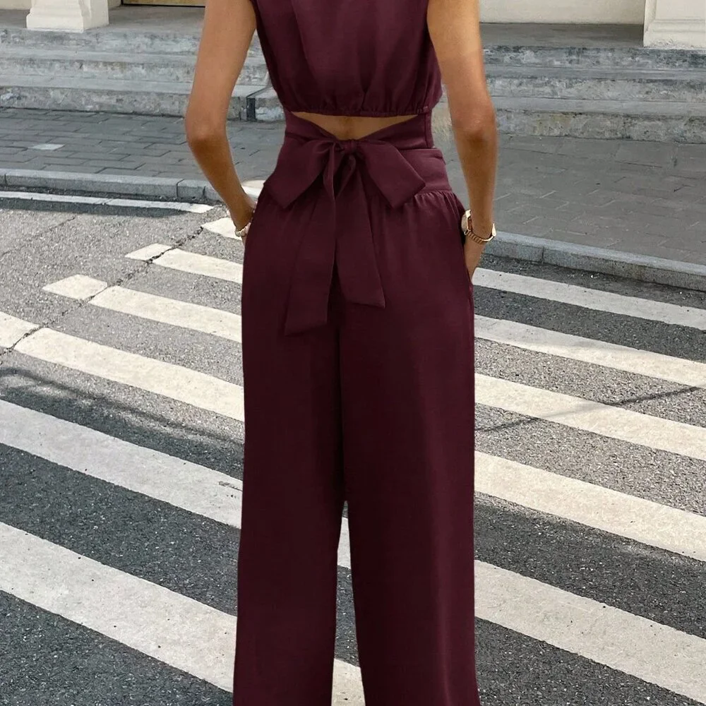 N/A burgundy casual