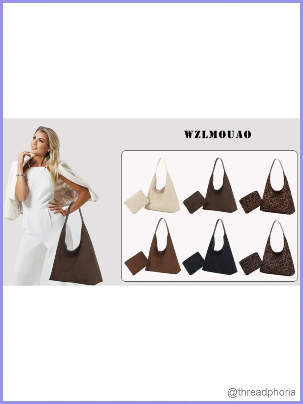 N/A suede tote